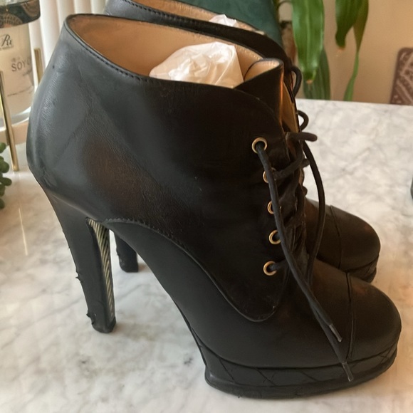 Chanel Platform Lace Up ankle Booties - Picture 1 of 4